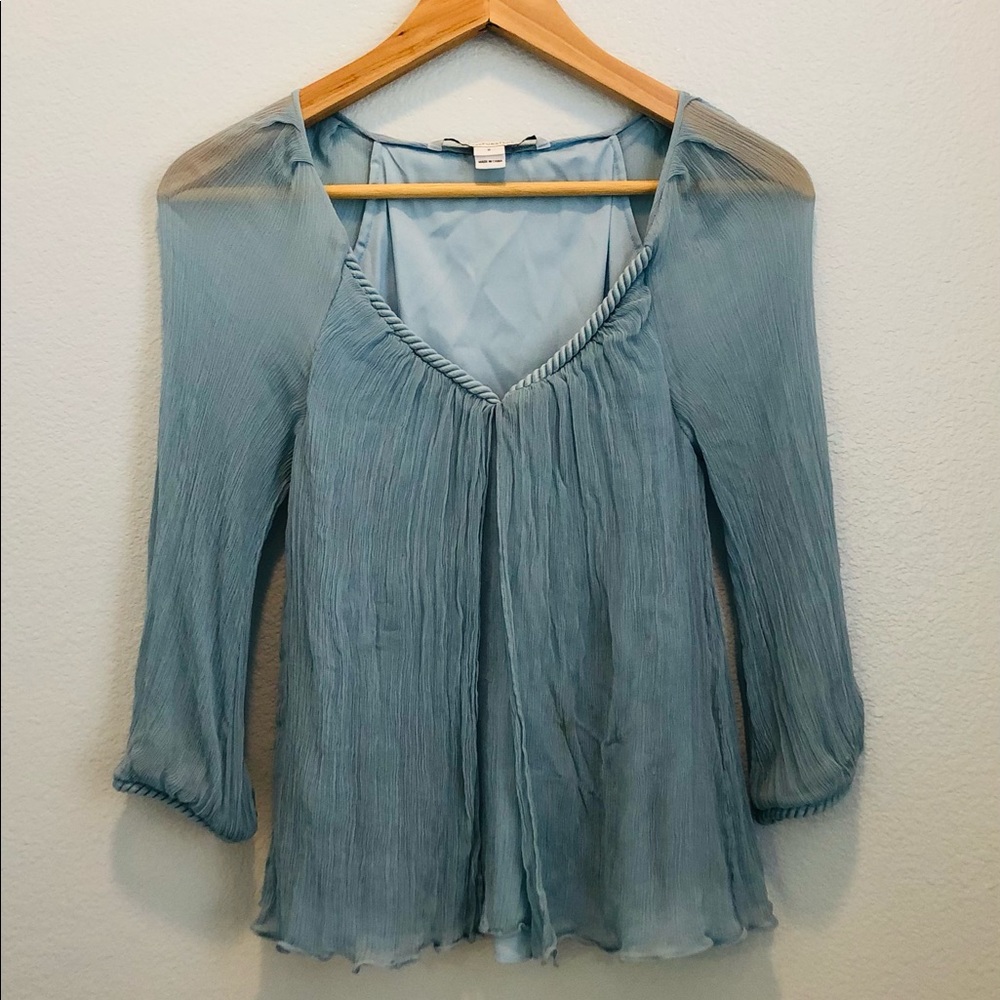 Diane von FURSTENBERG sky blue top sz xs